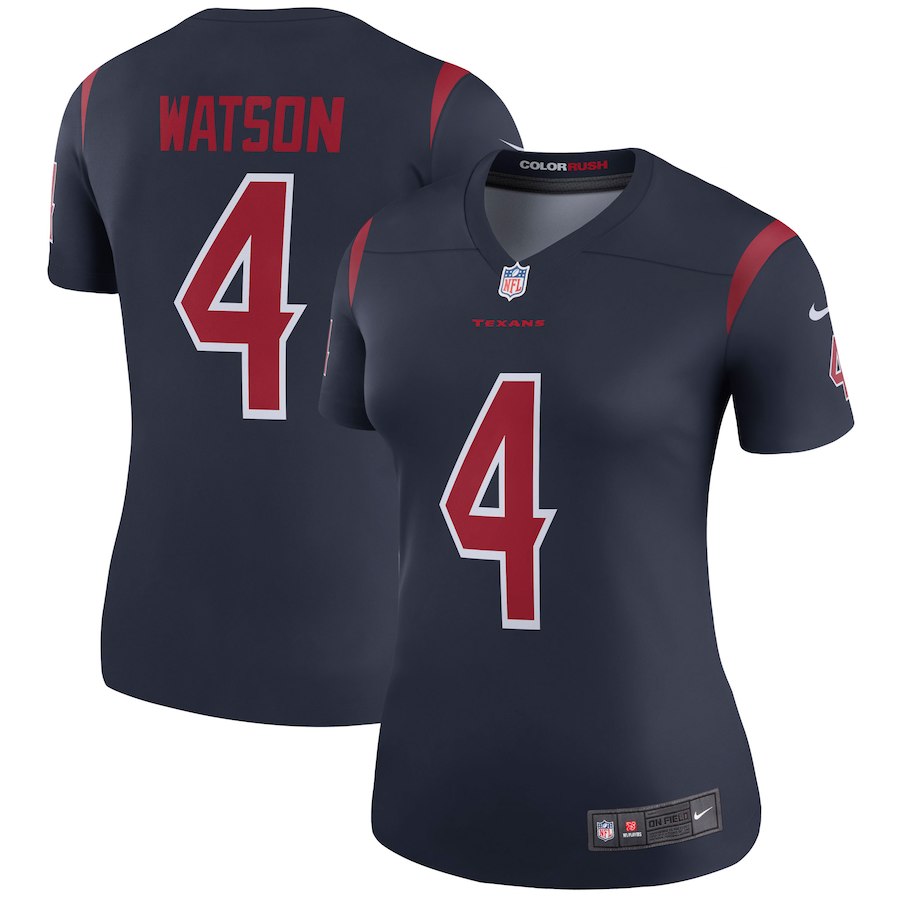 Women's Houston Texans Deshaun Watson Nike Navy Color Rush Legend Jersey