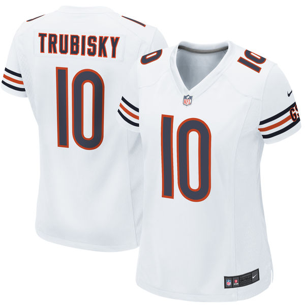 Women's Chicago Bears Mitchell Trubisky Nike White Game Jersey