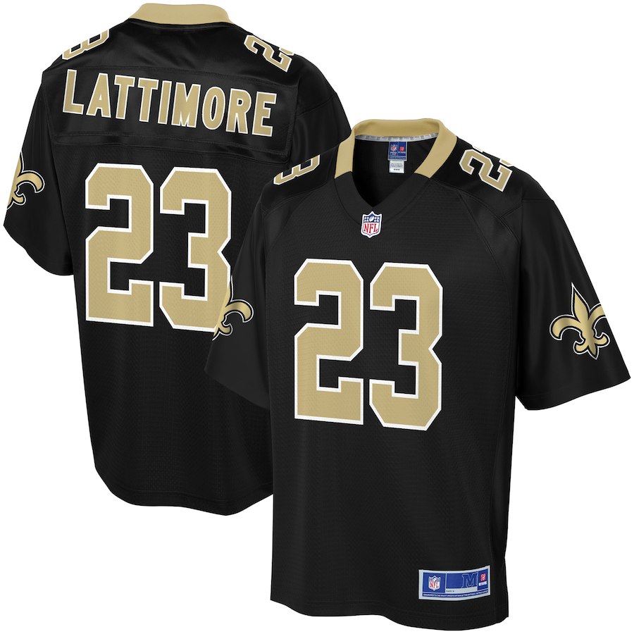 Men's New Orleans Saints Marshon Lattimore NFL Pro Line Black Team Color Player Jersey