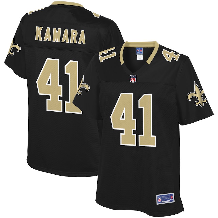 Women's New Orleans Saints Alvin Kamara NFL Pro Line Black Team Color Player Jersey