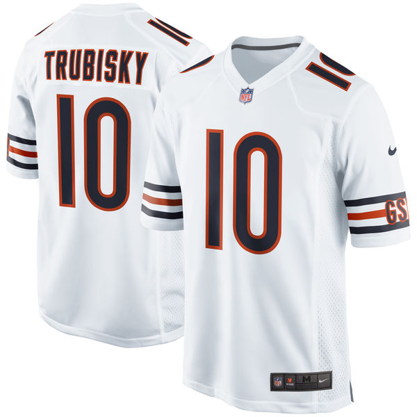 Youth Chicago Bears Mitchell Trubisky Nike White Game Jersey