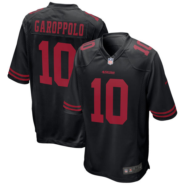 Men's San Francisco 49ers Jimmy Garoppolo Nike Black Alternate Game Jersey