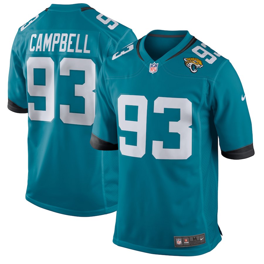 Women's Jacksonville Jaguars Calais Campbell Nike Teal New 2018 Game Jersey