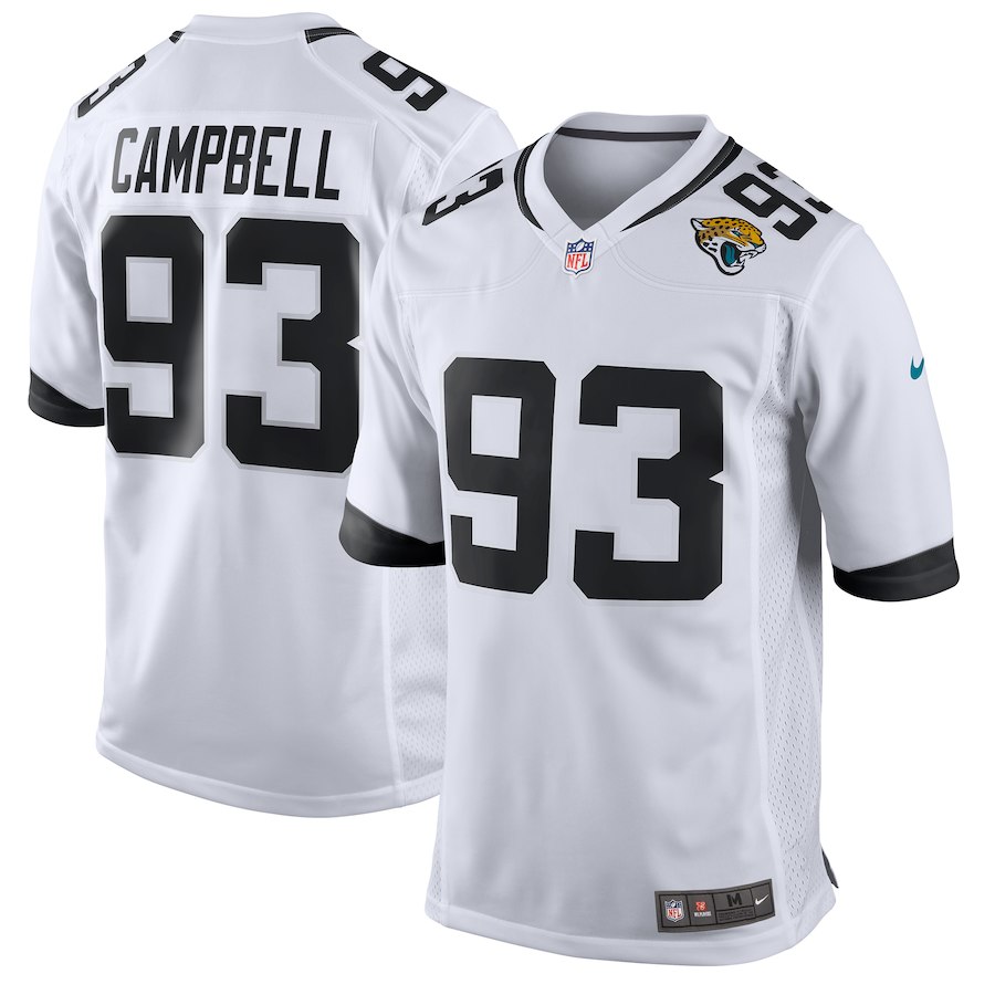 Men's Jacksonville Jaguars Calais Campbell Nike White New 2018 Game Jersey