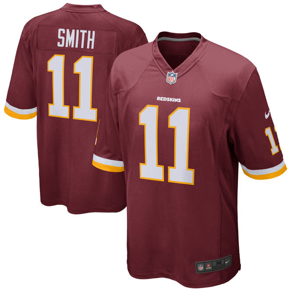 Men's Washington Redskins Alex Smith Nike Burgundy Game Jersey