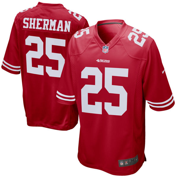 Men's San Francisco 49ers Richard Sherman Nike Scarlet Game Jersey