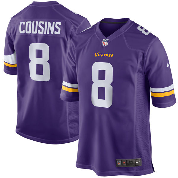 Men's Minnesota Vikings Kirk Cousins Nike Purple Game Jersey