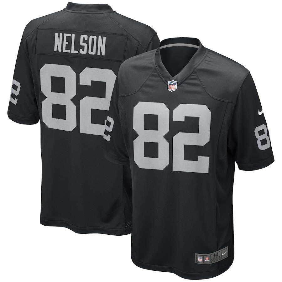 Men's Oakland Raiders Jordy Nelson Nike Black Game Jersey