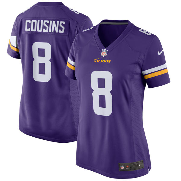 Women's Minnesota Vikings Kirk Cousins Nike Purple Game Jersey