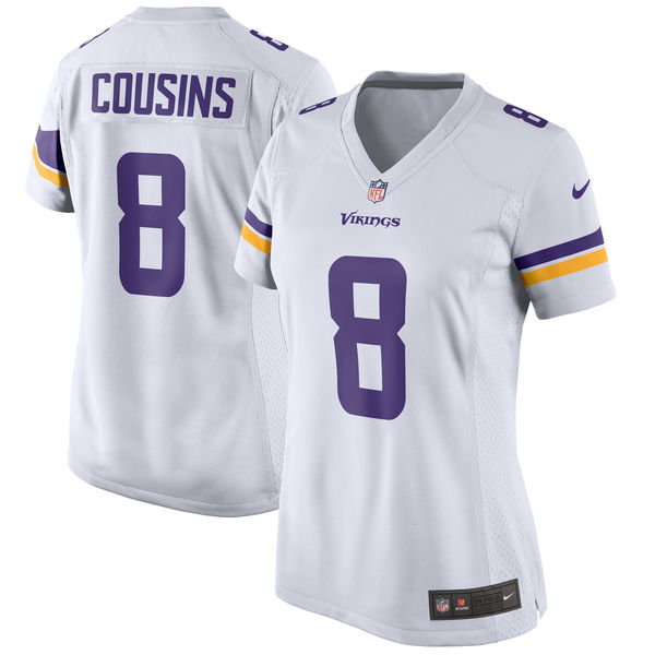 Women's Minnesota Vikings Kirk Cousins Nike White Game Jersey