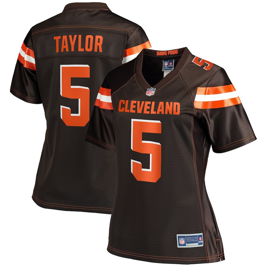 Women's Cleveland Browns Tyrod Taylor NFL Pro Line Brown Team Color Player Jersey