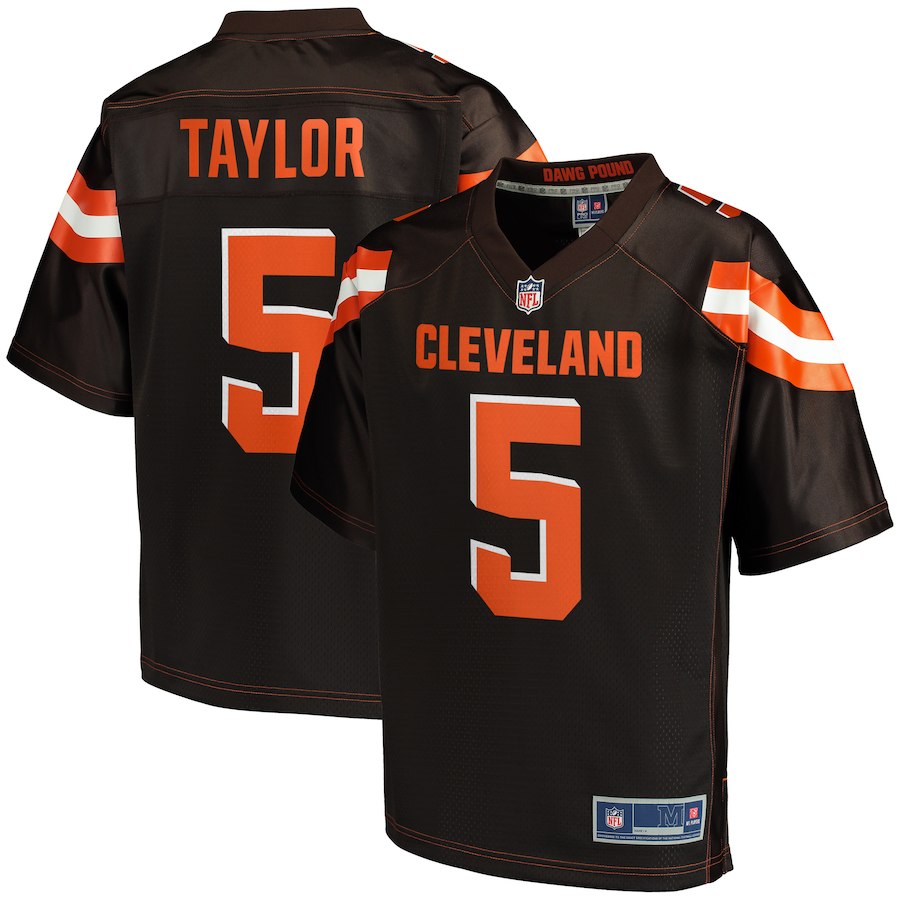 Youth Cleveland Browns Tyrod Taylor NFL Pro Line Brown Team Color Player Jersey