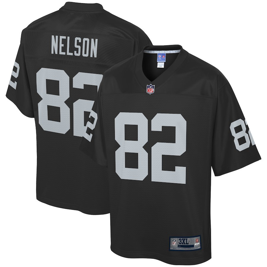 Men's Oakland Raiders Jordy Nelson NFL Pro Line Black Big & Tall Player Jersey