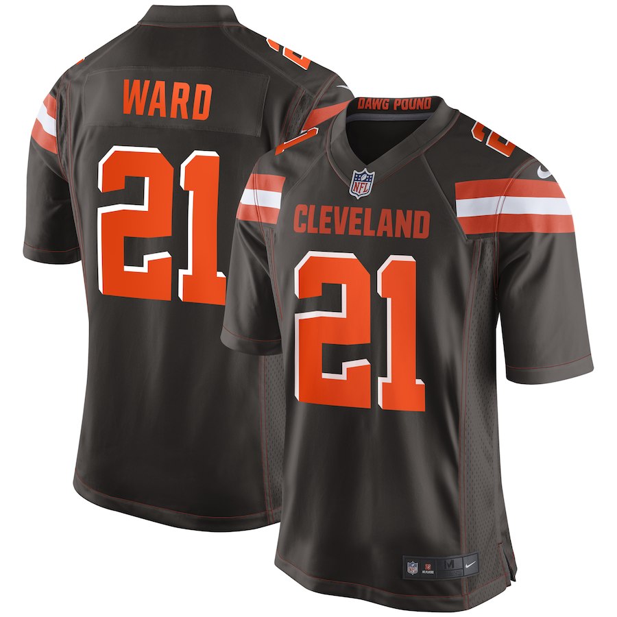 Men's Cleveland Browns Denzel Ward Nike Brown 2018 NFL Draft First Round Pick #2 Game Jersey