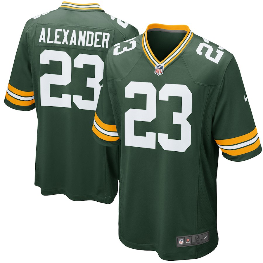 Men's Green Bay Packers Jaire Alexander Nike Green 2018 NFL Draft First Round Pick Game Jersey