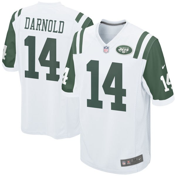 Men's New York Jets Sam Darnold Nike White 2018 NFL Draft Pick Game Jersey