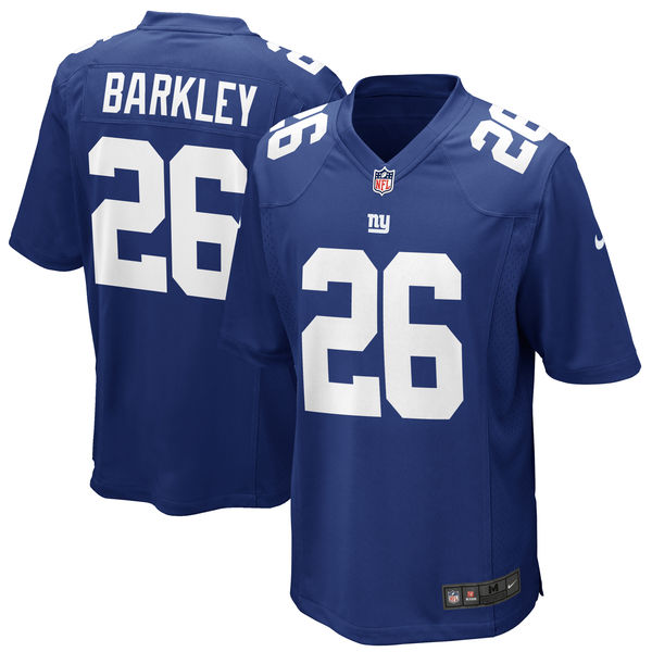 Youth New York Giants Saquon Barkley Nike Royal 2018 NFL Draft Pick Game Jersey