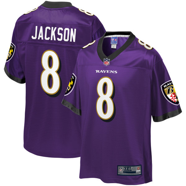 Men's Baltimore Ravens Lamar Jackson NFL Pro Line Purple Big & Tall Player Jersey