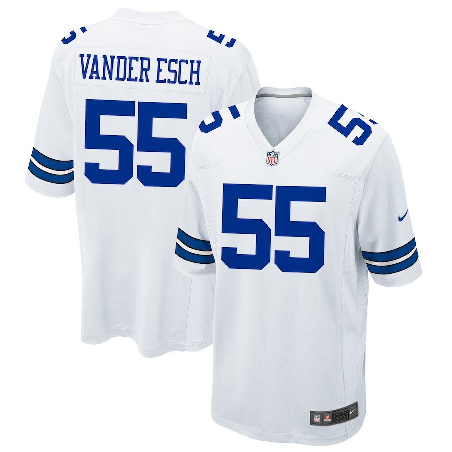 Men's Dallas Cowboys Leighton Vander Esch Nike White Game Jersey