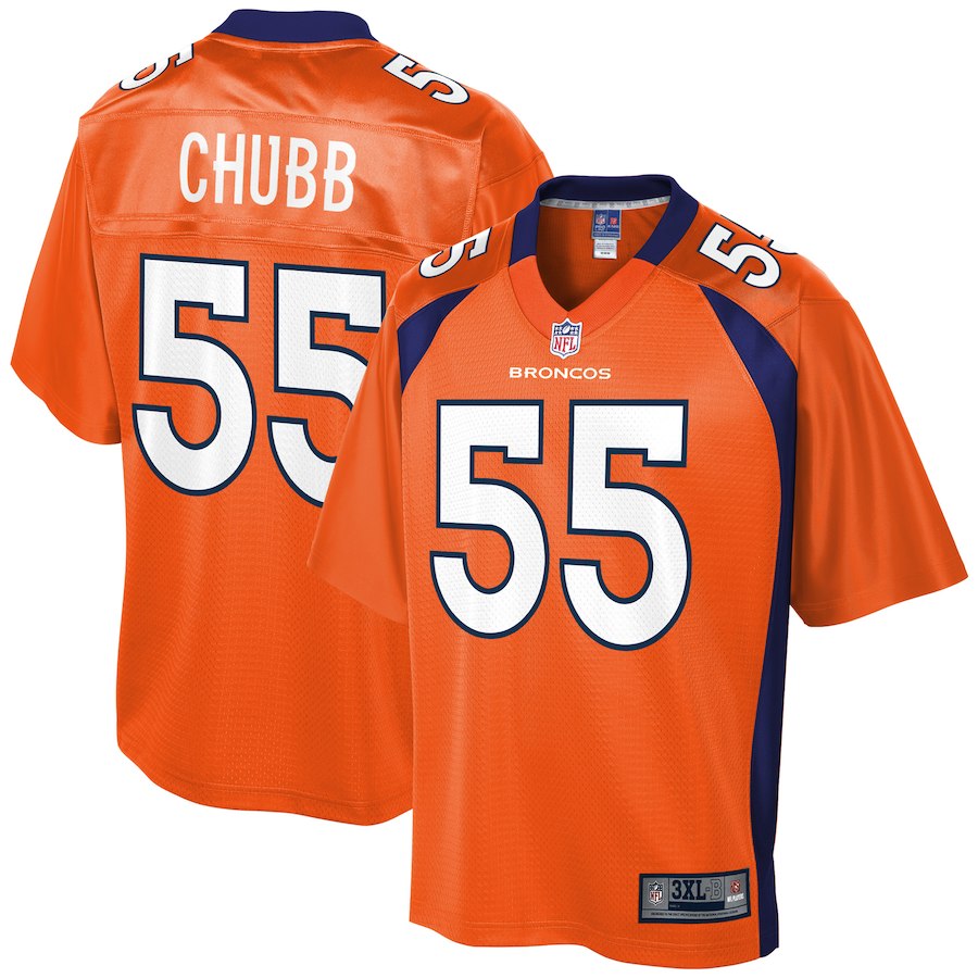 Men's Denver Broncos Bradley Chubb NFL Pro Line Orange Big & Tall Player Jersey