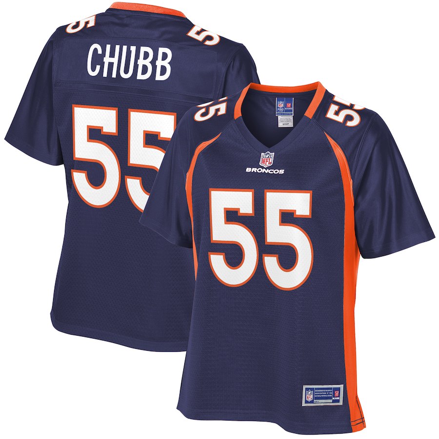 Women's Denver Broncos Bradley Chubb NFL Pro Line Navy Alternate Player Jersey