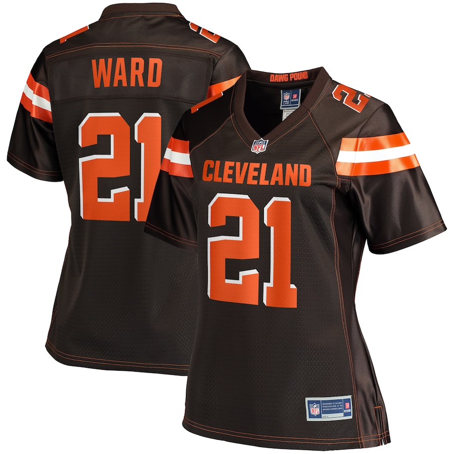 Women's Cleveland Browns Denzel Ward NFL Pro Line Brown Team Color Player Jersey