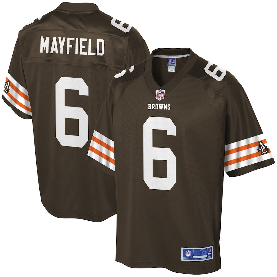 Men's Cleveland Browns Baker Mayfield NFL Pro Line Brown Historic Logo Player Jersey