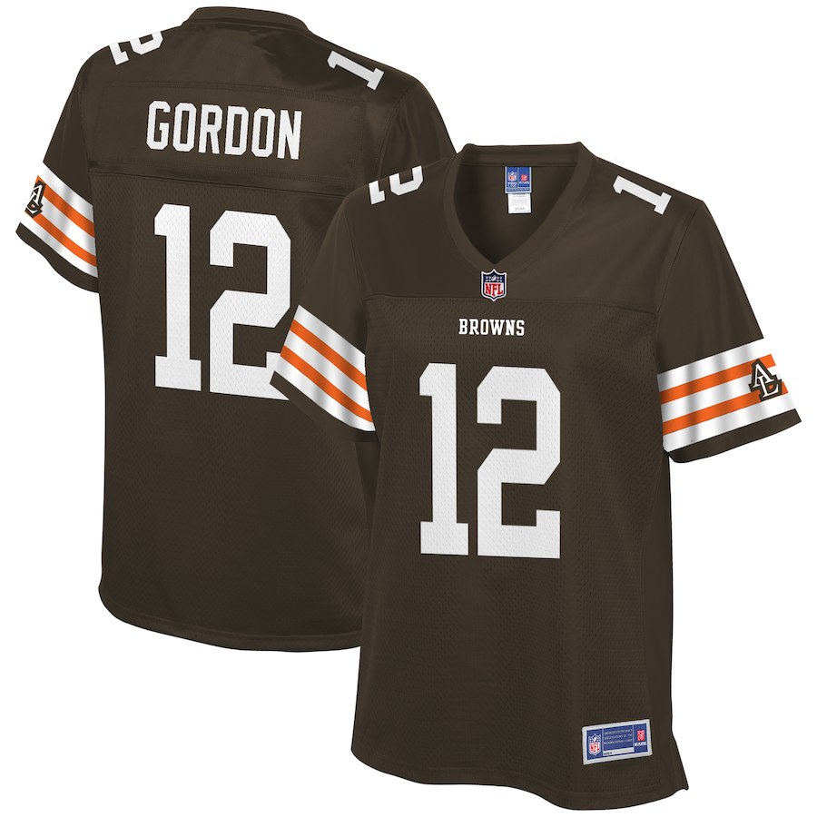 Women's Cleveland Browns Josh Gordon NFL Pro Line Brown Historic Logo Player Jersey