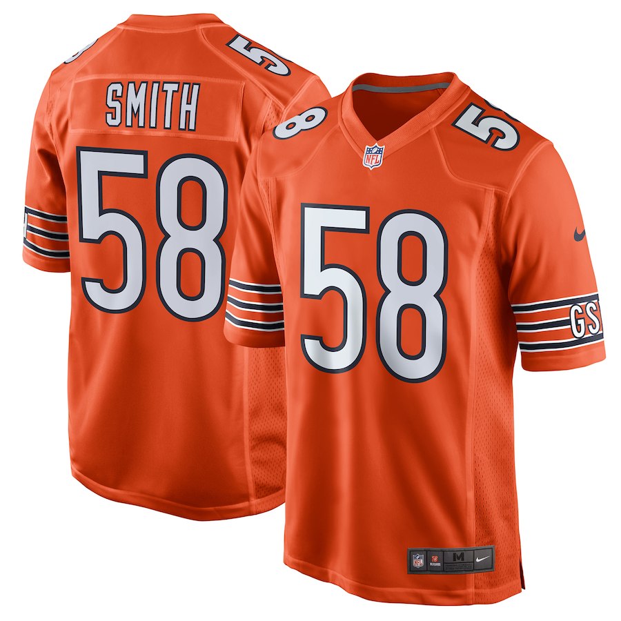 Youth Chicago Bears Roquan Smith Nike Orange Alternate Game Jersey