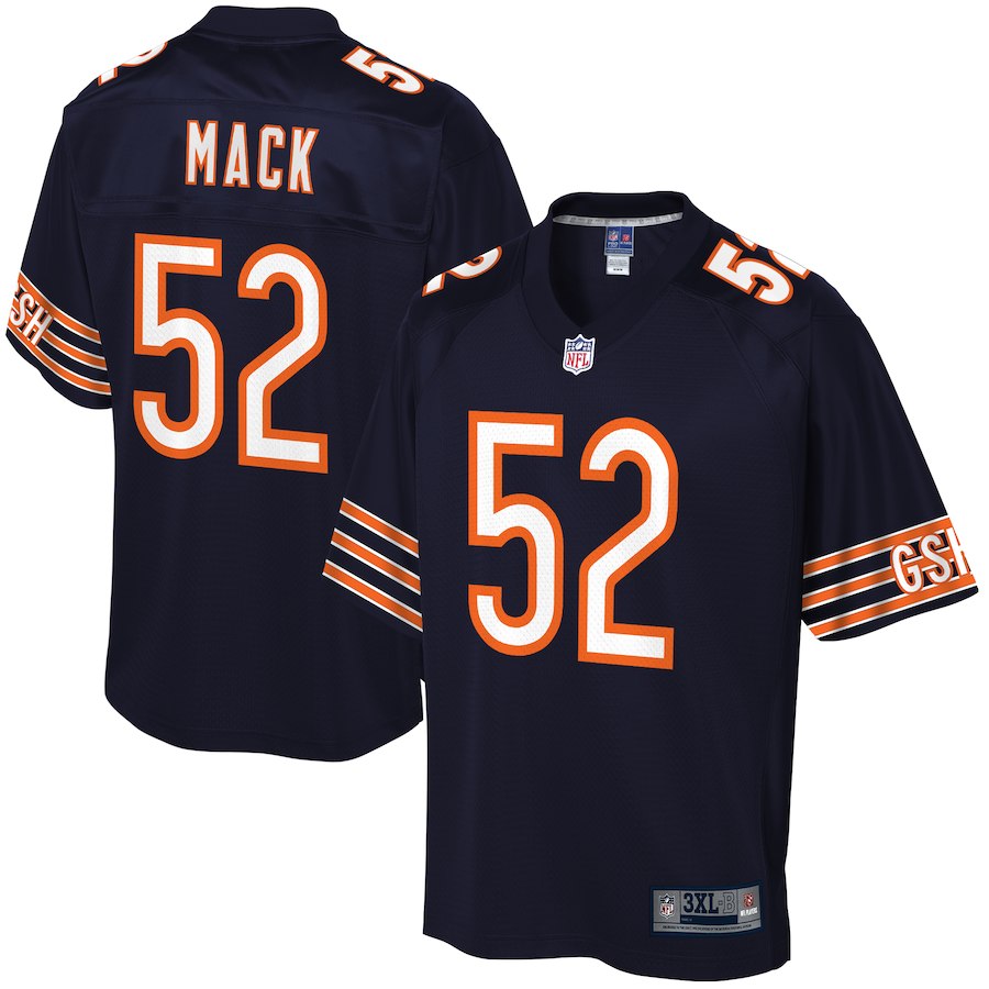 Men's Chicago Bears Khalil Mack NFL Pro Line Navy Player Jersey