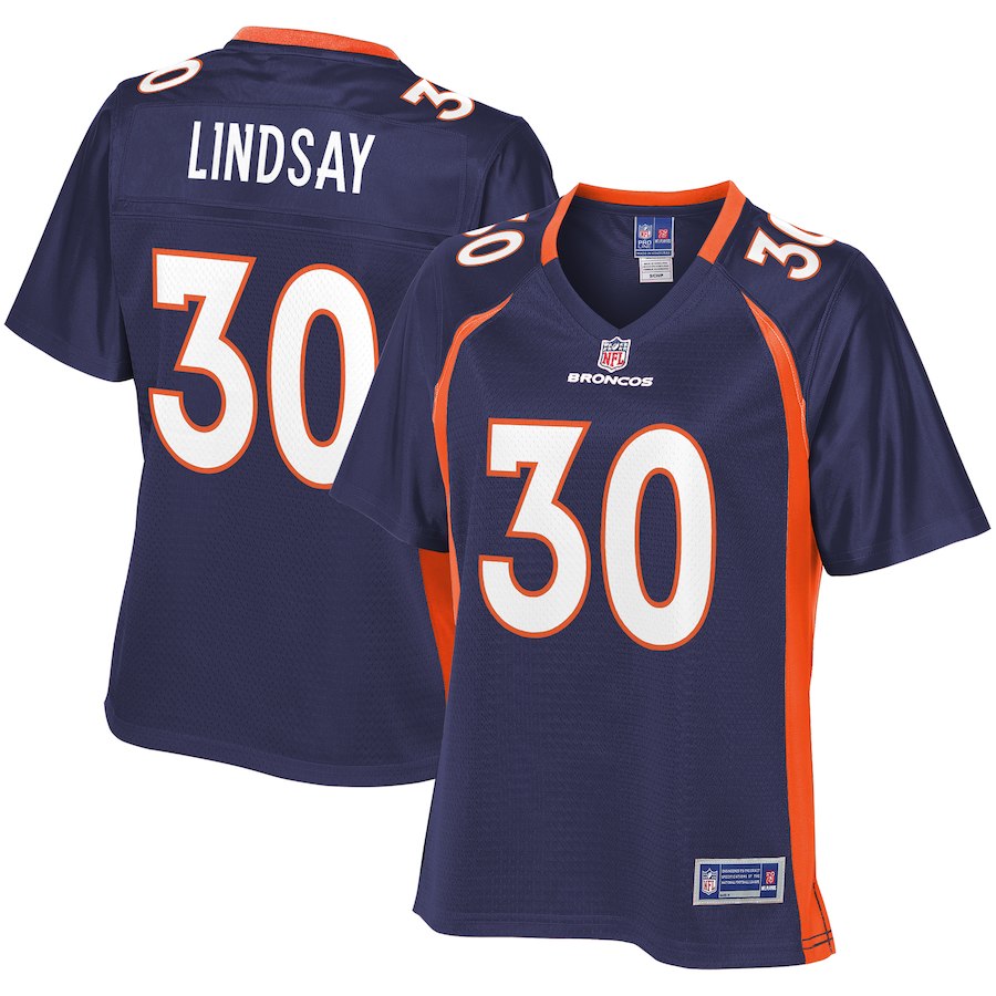 Men's Denver Broncos Phillip Lindsay NFL Pro Line Navy Alternate Jersey