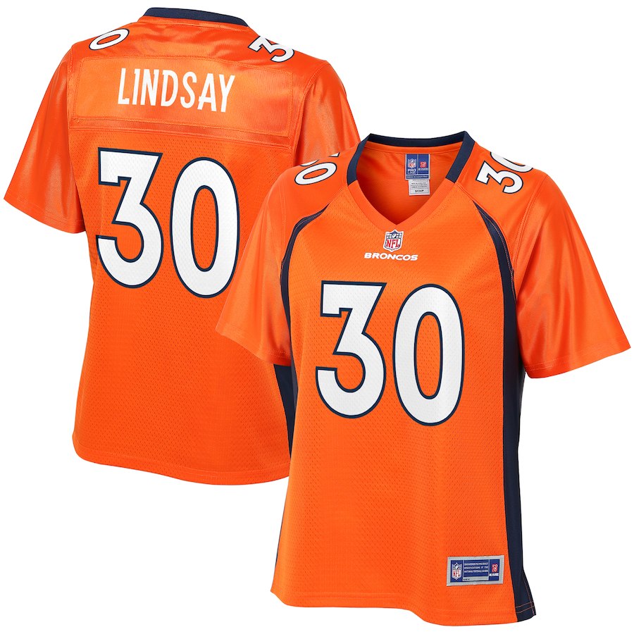 Women's Denver Broncos Phillip Lindsay NFL Pro Line Orange Jersey