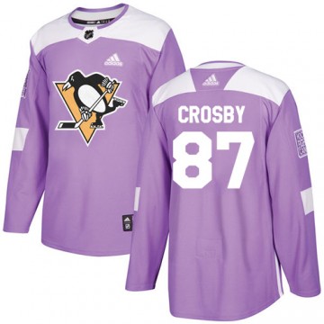 #87 Sidney Crosby Jersey Pittsburgh Penguins Purple Fights Cancer