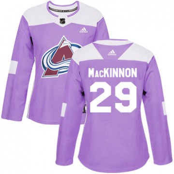 Nathan MacKinnon Jersey Purple Avalanche Fights Cancer Women