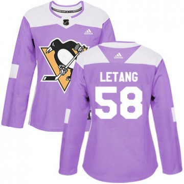 Kris Letang Jersey Pittsburgh Penguins Fights Cancer Purple Jersey