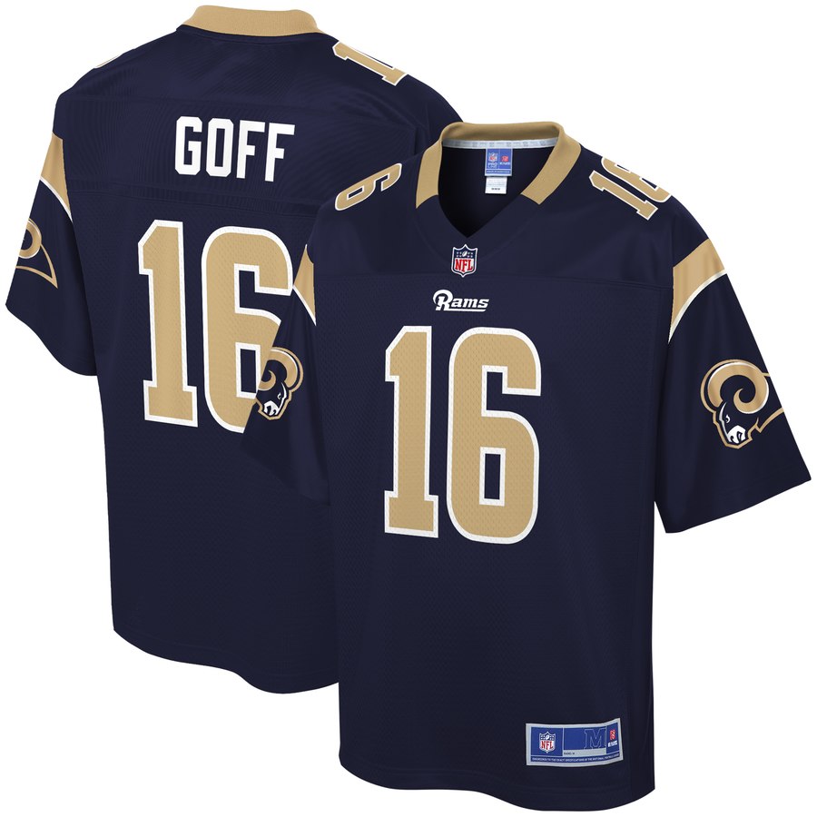 Men's Los Angeles Rams Jared Goff Nfl Pro Line Navy Big & Tall Player Jersey