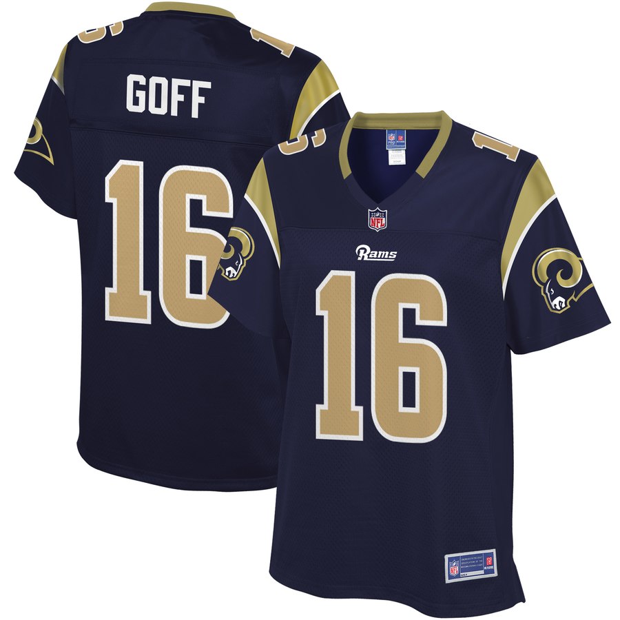 Women's Los Angeles Rams Jared Goff Pro Line Navy Player Jersey