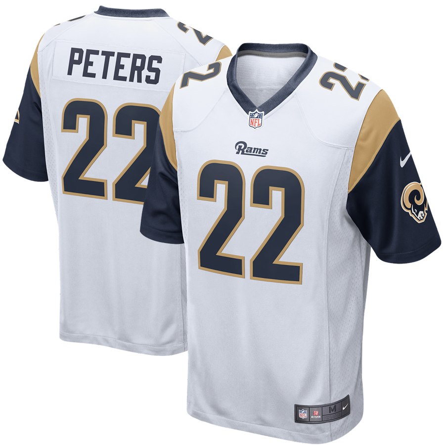 Men's Los Angeles Rams Marcus Peters Nike White Game Jersey