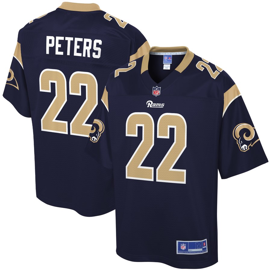 Men's Los Angeles Rams Marcus Peters Nfl Pro Line Navy Player Jersey