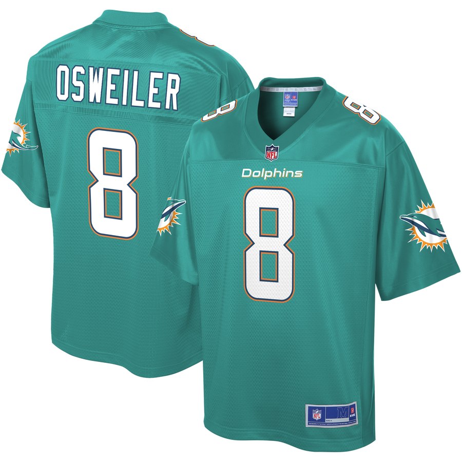 Youth Miami Dolphins Brock Osweiler Nfl Pro Line Aqua Player Jersey