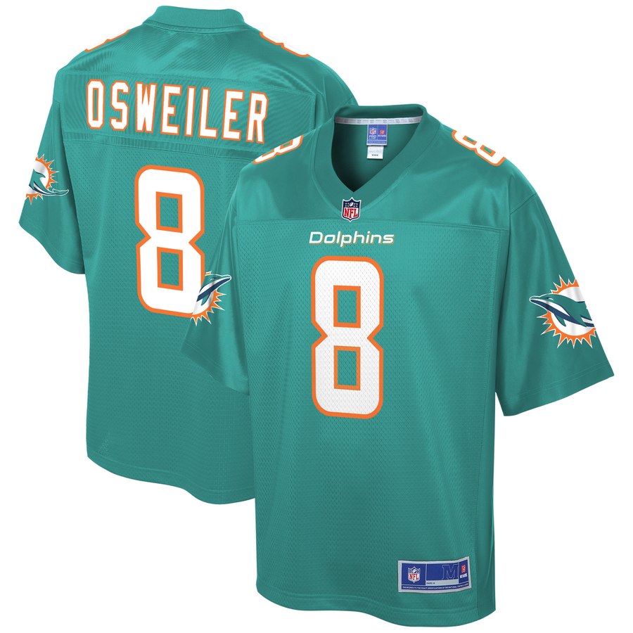 Youth Miami Dolphins Brock Osweiler Nfl Pro Line Aqua Team Player Jersey