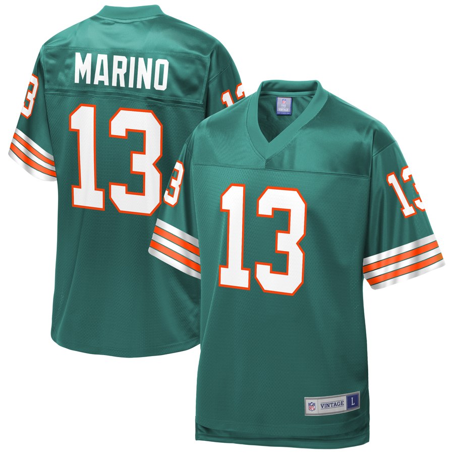 Men's Miami Dolphins Dan Marino Nfl Pro Line Aqua Retired Player Replica Jersey