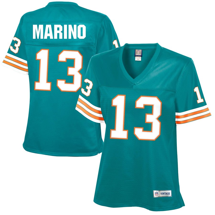 Women's Miami Dolphins Dan Marino Aqua Retired Player Jersey