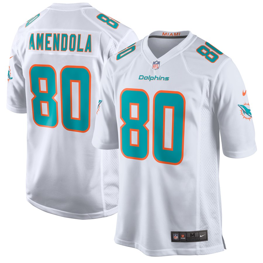 Men's Miami Dolphins Danny Amendola Nike White New 2018 Game Jersey