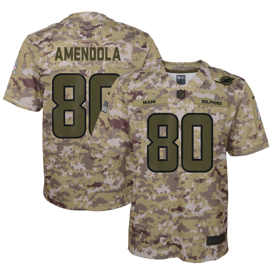 Youth Miami Dolphins Danny Amendola Nike Camo Salute To Service Game Jersey