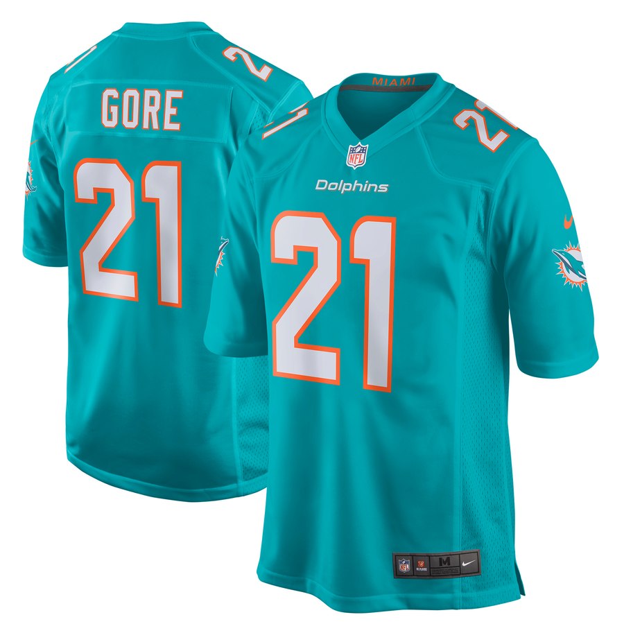 Men's Miami Dolphins Frank Gore Nike Aqua New 2018 Game Jersey