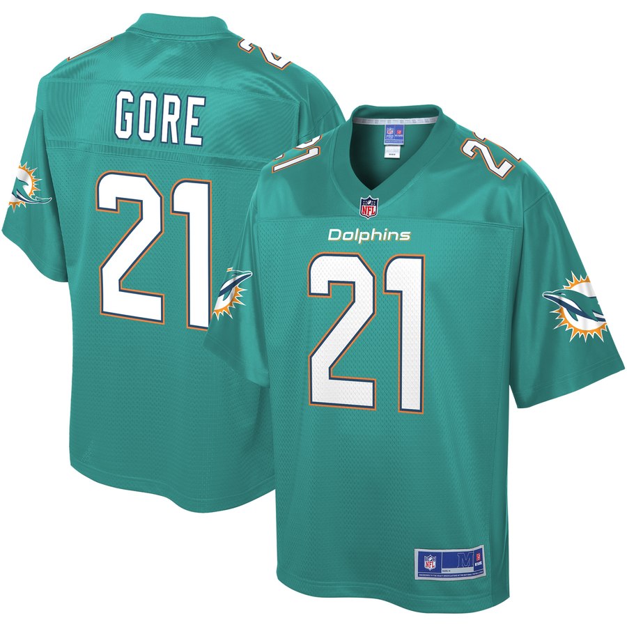 Men's Miami Dolphins Frank Gore Nfl Pro Line Aqua Player Jersey