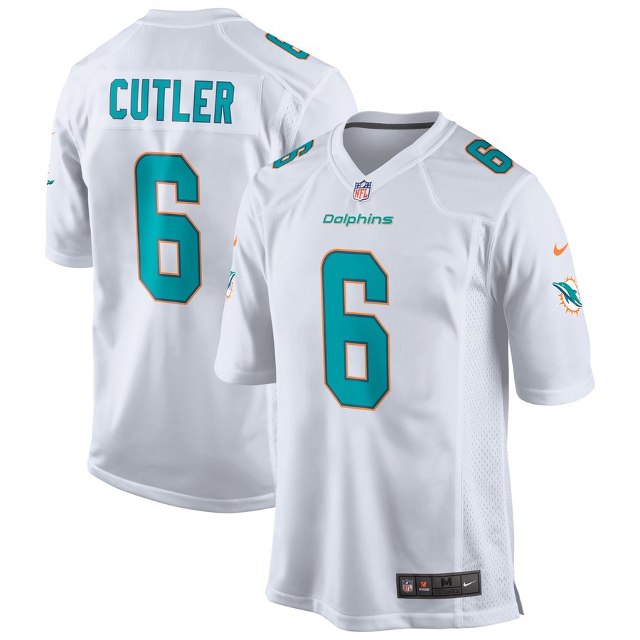 Men's Miami Dolphins Jay Cutler Nike White Game Jersey