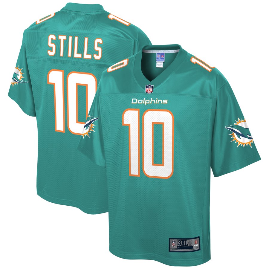 Men's Miami Dolphins Kenny Stills Nfl Pro Line Aqua Big & Tall Team Player Jersey