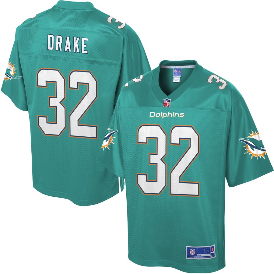 Men's Miami Dolphins Kenyan Drake Nfl Pro Line Aqua Player Jersey